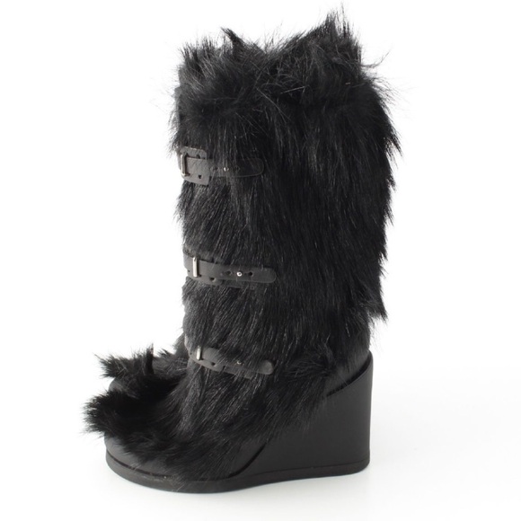 Celine Phoebe Philo era black wedge heel boots 36 - Picture 3 of 11